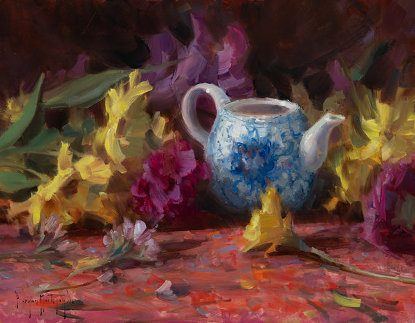 Teapot and Flowers