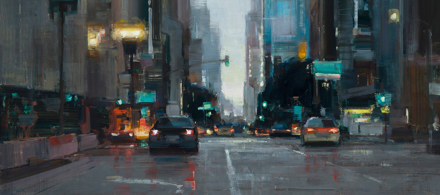 abstract cityscape by bryan mark taylor oil painting fine art contemporary master los angeles new york san francisco chicago paris london rome