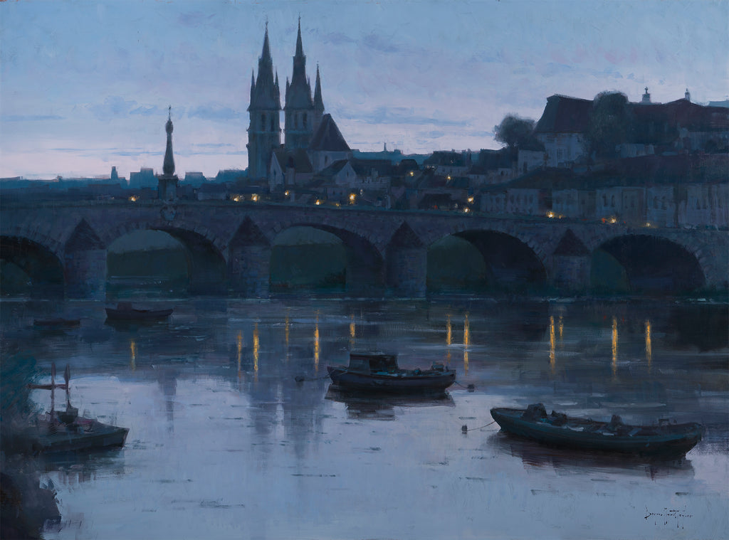 "Evening Lights of the Loire Valley"